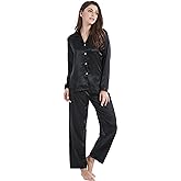 TONY AND CANDICE Women's Classic Satin Pajama Set Sleepwear Loungewear