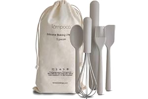 TAMPOCO DESIGN LLC Tampoco Real Kids Cooking & Baking Set – Montessori Kitchen Tools for Real Cooking with Food-Safe Silicone Utensils – Functional & Fun Gift for Young Chefs