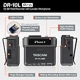 TASCAM DR-10L Pro Micro-Linear 32-Bit Recorder with Lavalier Mic view 4