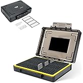 Kiwifotos 60 Slots SD Memory Card Case Holder for 60 SD/SDHC/SDXC Card/CFexpress Type A Card, Water-Resistant & Anti-Shock SD Card Organizer with Stackable Design