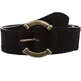Women's 1 7/8" Lace Edged Braided Cow Suede Leather Round Belt