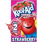 Kool-Aid Unsweetened Strawberry Artificially Flavored Powdered Soft Drink Mix, 0.14 oz Packet (Pack of 15)