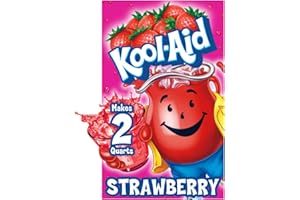 Kool-Aid Unsweetened Strawberry Artificially Flavored Powdered Soft Drink Mix, 0.14 oz Packet (Pack of 15)