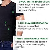 SKYWPOJU Men Sauna Heat Trapping T Shirt Waist Shaper Short Sleeve Top view 5