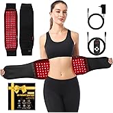 Long Red Light Therapy Belt, 16 W 120 Beads Wearable Near Red Infrared Light Therapy Wrap for Body, 660nm & 850nm, Auto Timer, Ideal for Shoulder Waist Back Body