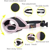 HEELE Dog Muzzle Breathable Mesh Nylon Adjustable Pink L view 2