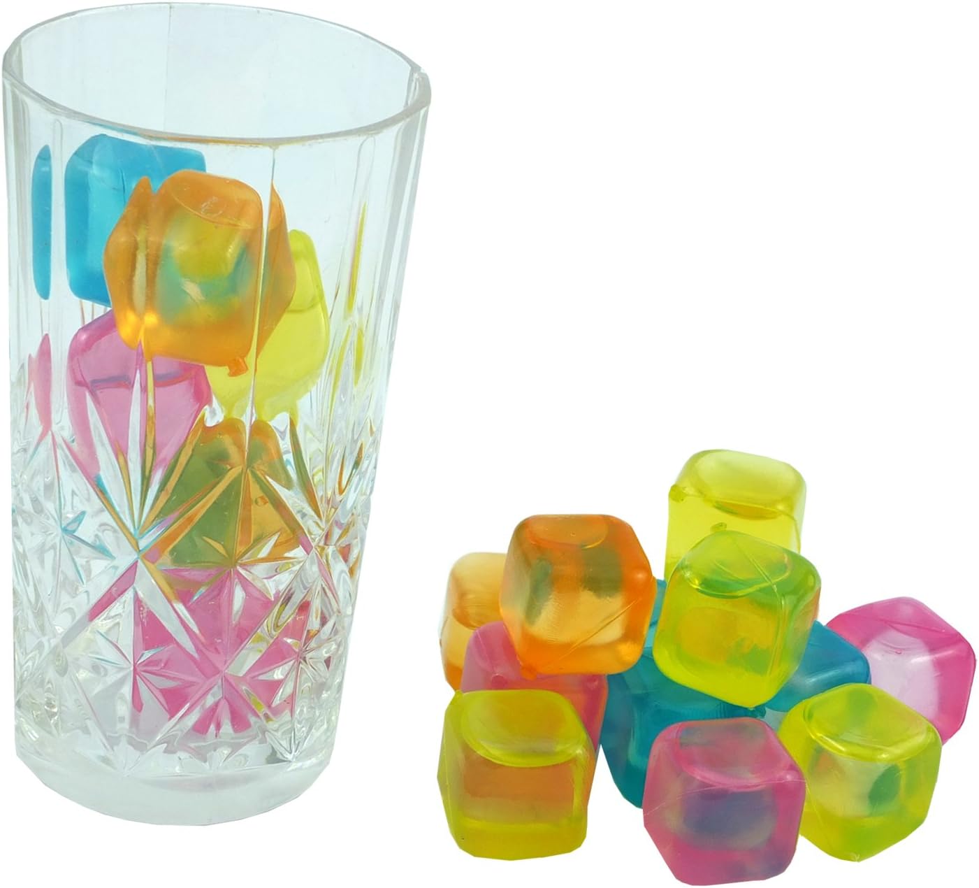 20Pc Multi Coloured Reusable Ice Cubes Refreeze Again And Again (Pack