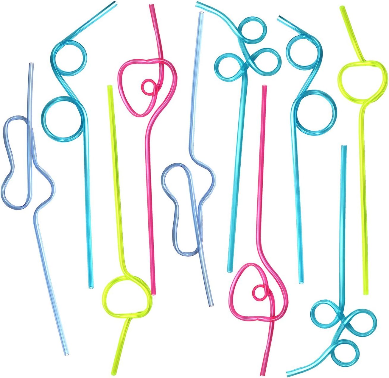 Fun Curly Straws Perfect for Kid's Parties. (30)