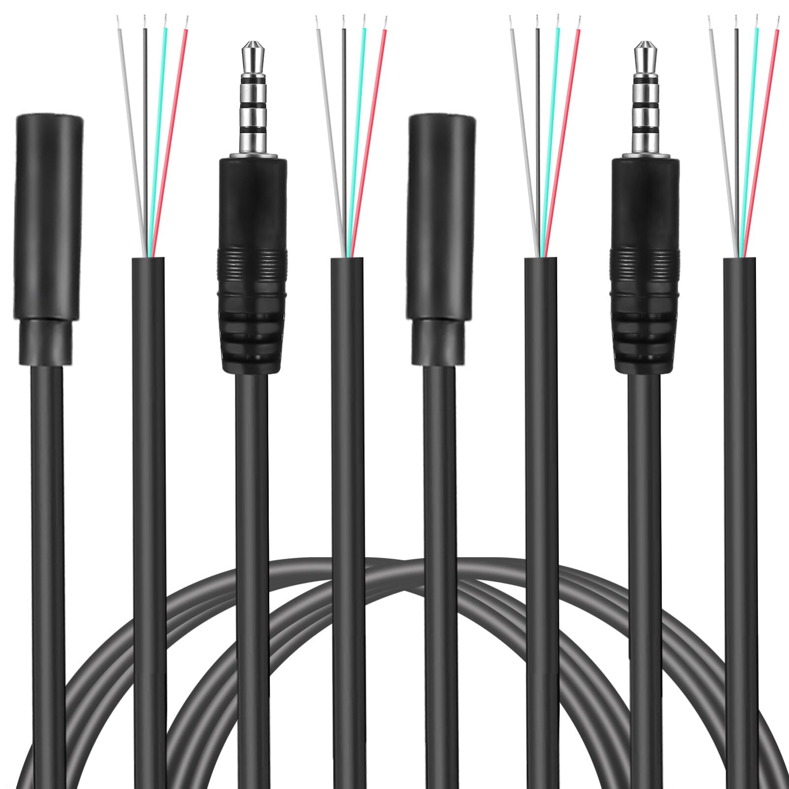 8pcs Speaker Male Plug Cables Audio Cables 3.5mm Cable Replacement Female Plug Audio Cables Replacement Stereo Audio Cable Cables for Earphone Number Pvc Connector