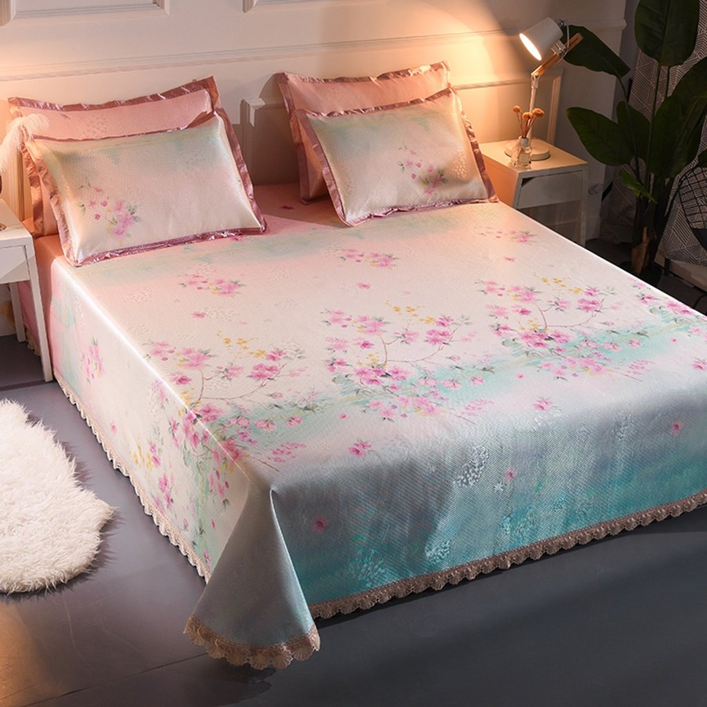 再再販 ベッドスカート氷シルクマットスリーピース1 8mベッドは洗濯することができます空調ソフトシートマシンウォッシュシート1 5メートルダブルマット 色 4 サイズ さいず 150 0cm B07f2jxnhb 150 0cm 4 4 150 0cm Hermescolleges Ca