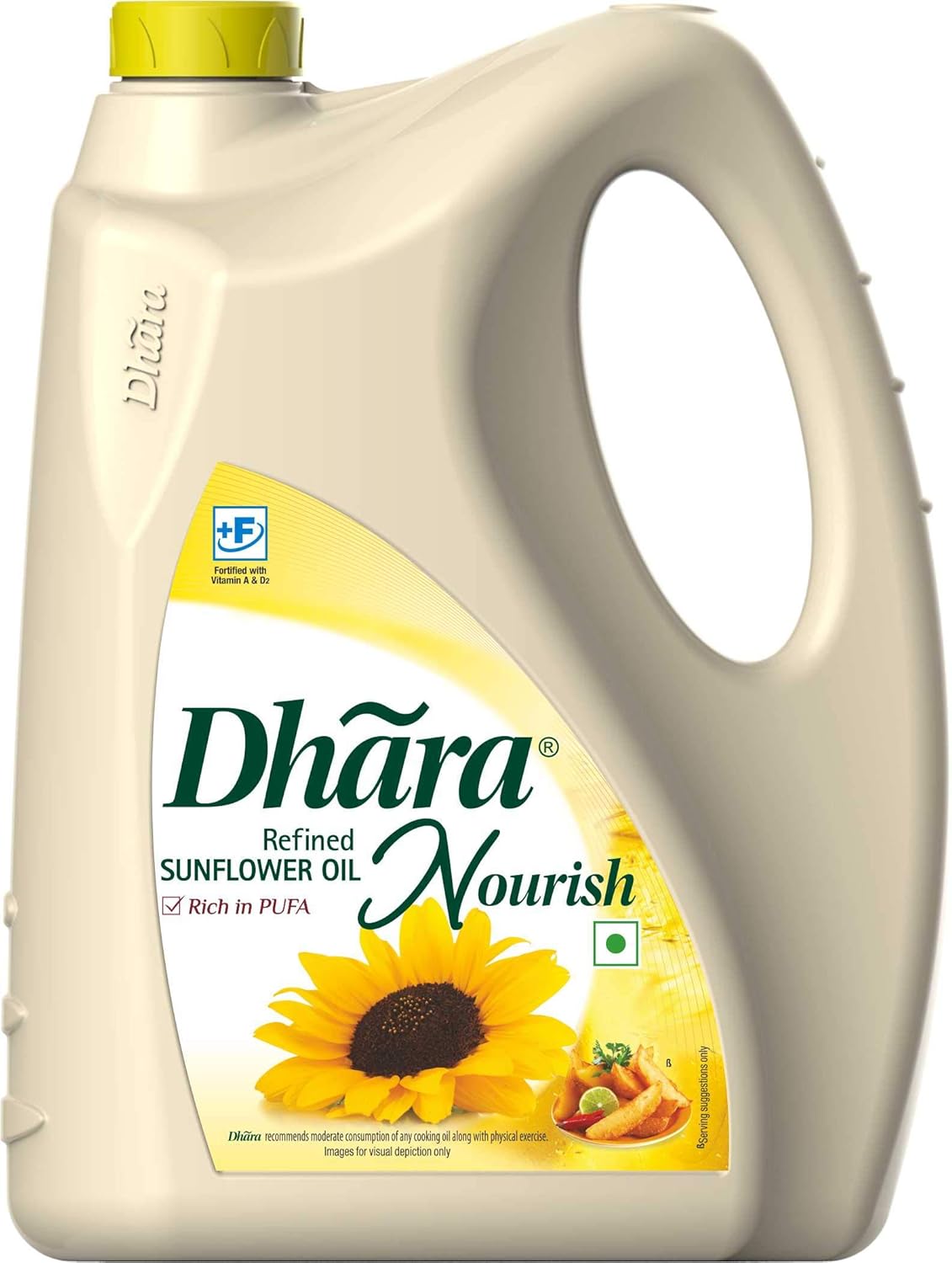 Dhara Health Refined Sunflower Oil Jar, 5L Amazon.in Grocery
