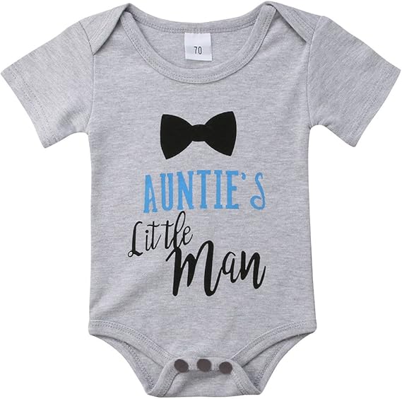 auntie's little man onesie