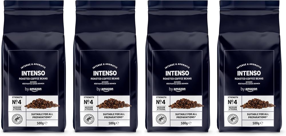 by Amazon Caffè Intenso Coffee Beans 1kg Rainforest Alliance Certified