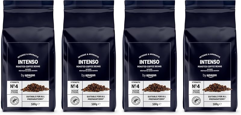 by Amazon Caffè Intenso Coffee Beans 1kg Rainforest Alliance Certified