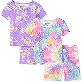 The Children's Place baby-girls And Toddler 100% Cotton Short Sleeve Top and Pants,2 Piece Pajama Set