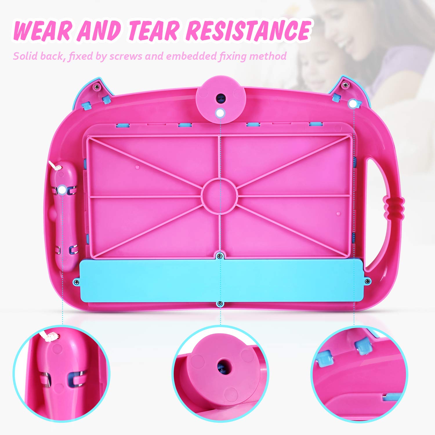 Peradix Magnetic Drawing Boards, Doodle Scribble Writing Board Colorful Pad Learning toys For Kids Children (Pink)