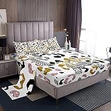 Feelyou Paris Tower Bed Sheets Leopard Print