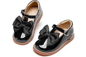 Kolan Todder Little Girls Oxford Shoes Mary Jane T-Strap School Uniform Party Dress Flat Shoes