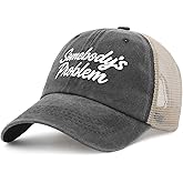 Somebody Problem Hat Womens Funny Tennis Hats Women Trucker Hat Caps Retro for Bakers