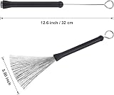Pangda 1 Pair Drum Brushes Retractable Wire Brushes with Rubber Handles view 2