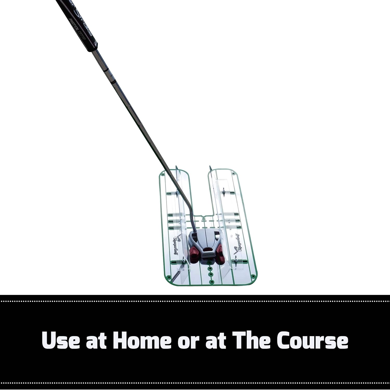 SharperGolf Premium Guide Rails Putting Mirror Large 9.25" x 17.5" Putt Swing Alignment Trainer, Portable Training Aid, Practice Equipment, Eye Path and Starting Line Trainer : Sports & Outdoors