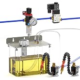 3L Coolant Lubrication Misting Spray System with 2 Sprayer Nozzles, Solenoid Valve &amp; Air Filter for Metal Cutting Engraving Milling CNC Lathe Machines Cooling Lubricating Mist Spray Kit