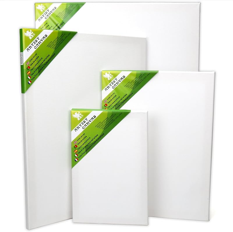 H&S Set of 4 Artist Blank Canvas Boards 20x30 to 50x60 cm A1 A2