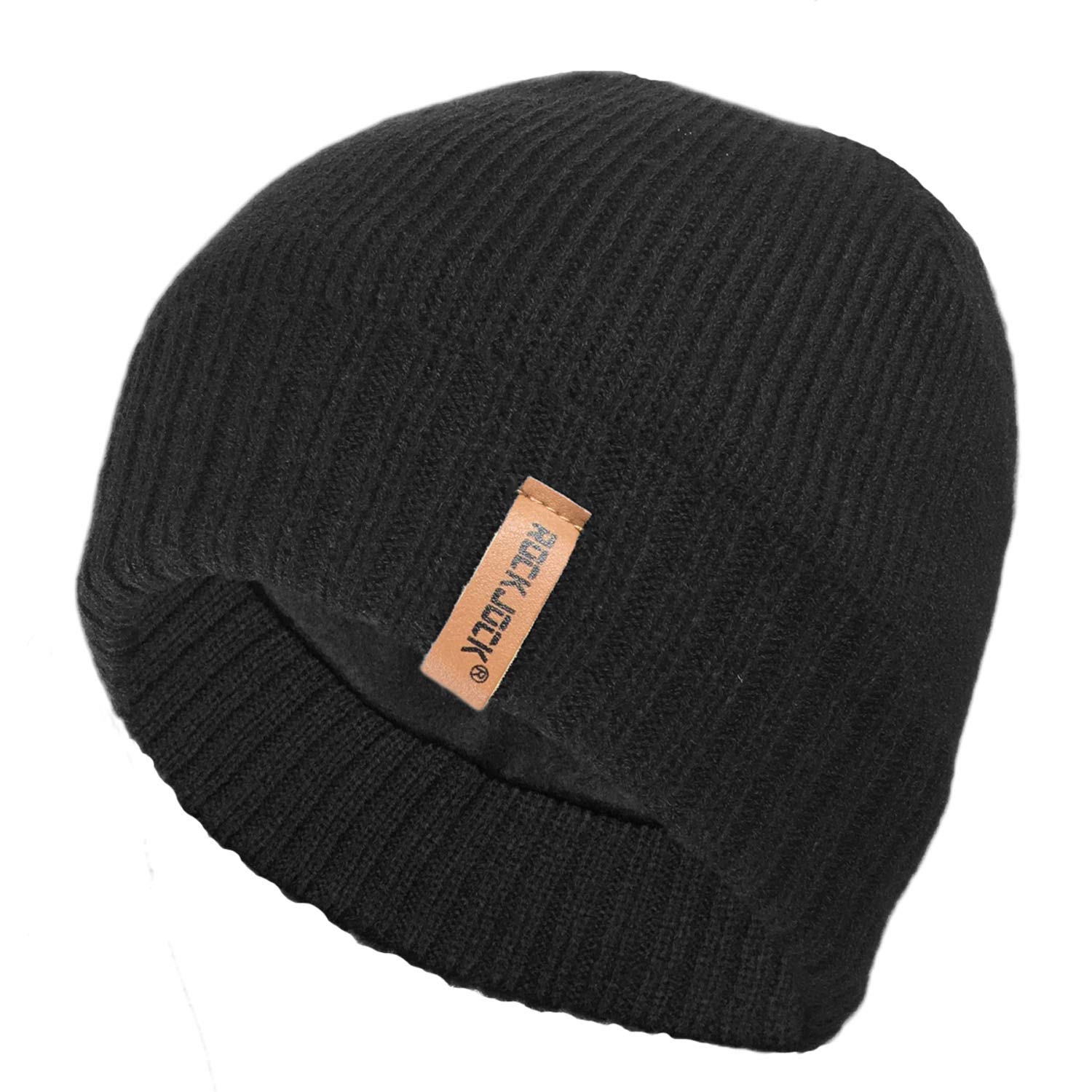 RockJock STORMACTIVE Mens Waterproof Windproof Classic Warm Beanie Hat Black
