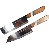 KIWI Knife Cook Utility Knives Cutlery Steak Wood Handle Kitchen Tool Sharp Blade 6.5" Stainless Steel 1 set (2 Pcs) (No.171,