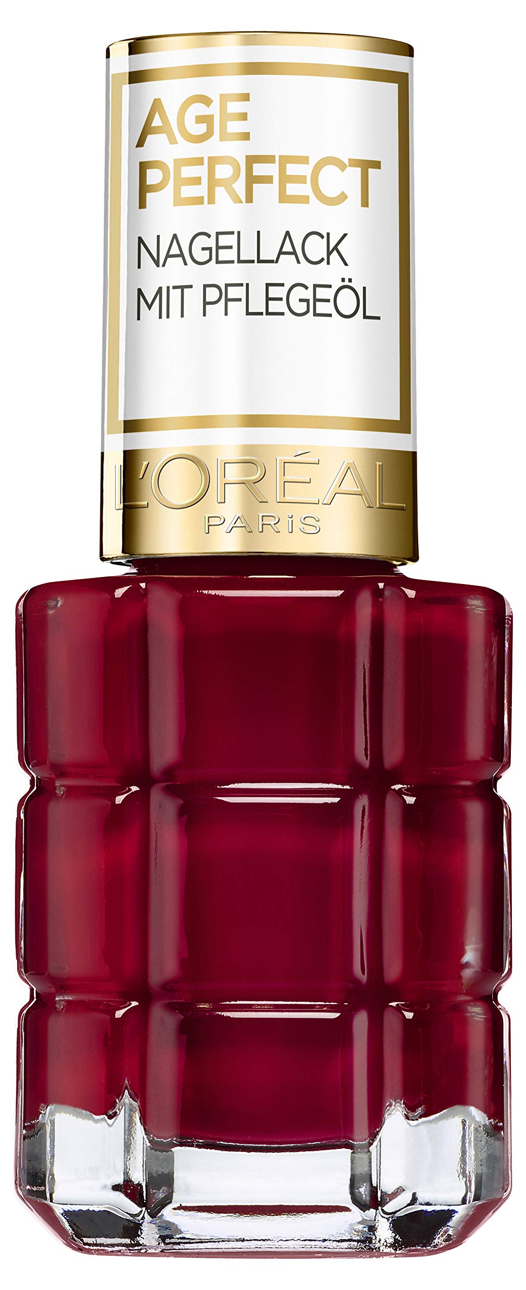 L 'Oréal Paris Age Perfect Nail Polish with Treatment Oil 552 Rubis Motif Strawberry/Dark Red, 14 ml