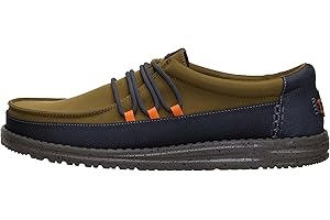 HEYDUDE Men's Wally Guard Slip-On Loafers | Water Repellent Casual Shoes for Men | Easy-On Travel Ready Footwear