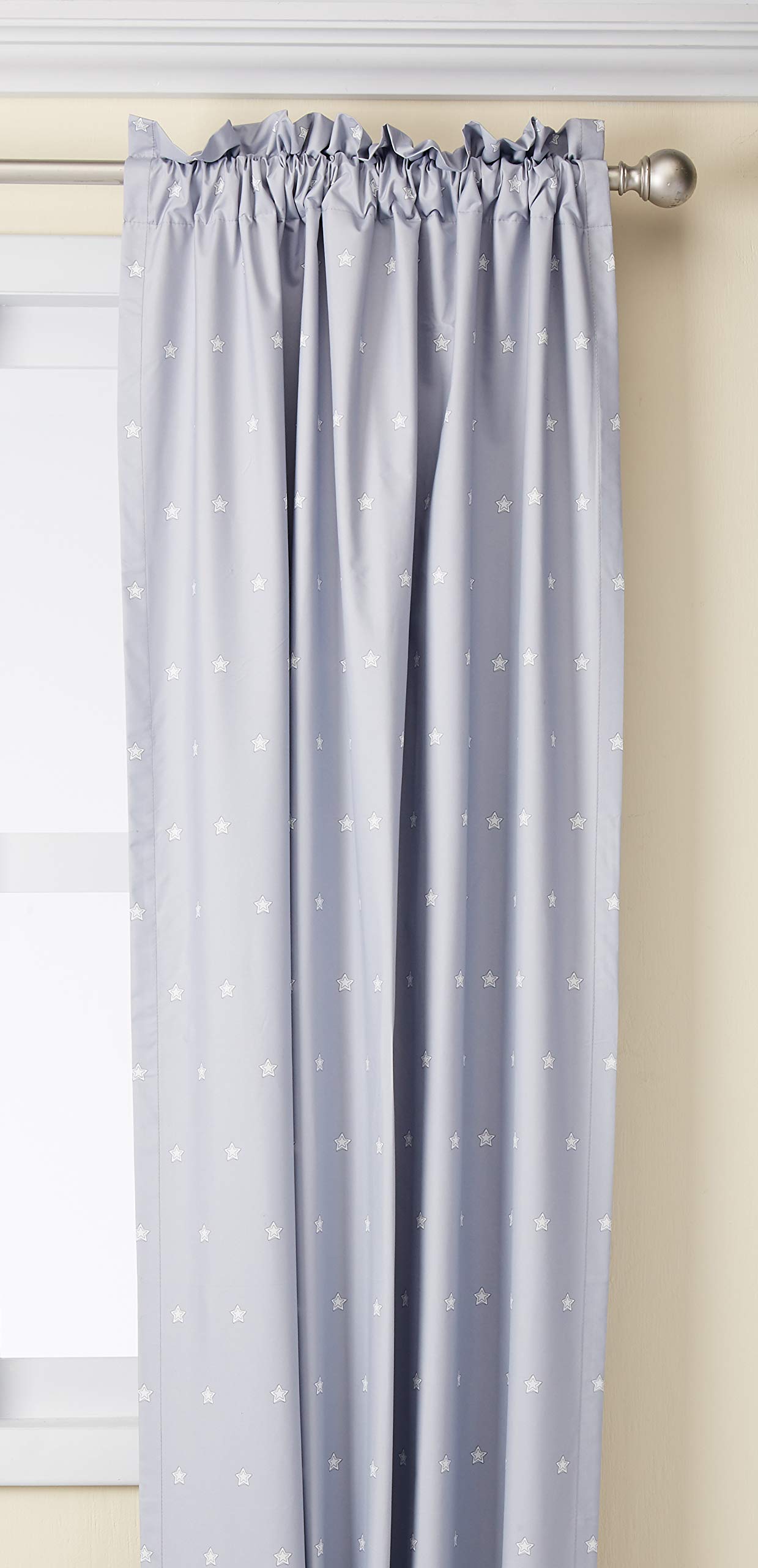 Eclipse Super Star Thermal Insulated Single Panel Rod Pocket Room Darkening Privacy Curtains for