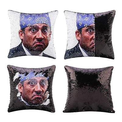black sequin pillow