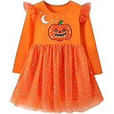 HILEELANG Girl Holiday Dress Long Sleeve Novelty Tulle Tutu Princess Party Dress