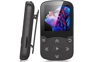 AGPTEK 64GB MP3 Player with Clip, Bluetooth 5.3 Lossless Sound with FM Radio, Voice Recorder for Sport Running, Supports up t