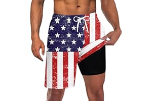 UNICOMIDEA Men Swim Trunks with Compression Liner 9 Inch Long Board Shorts