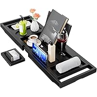 Yirilan Premium Bathtub Tray Caddy - Expandable Bath Tray - Unique House Warming Gifts, New Home, Anniversary & Wedding Gifts