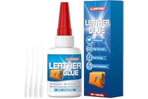 GLOWPOINT Leather Glue, 35g Ultra-Strong, Waterproof Adhesive for Leather Repair, Shoes, Bags, Sofas, Car Seats, Upholstery, and DIY Crafts, Fast-Drying, Flexible Formula