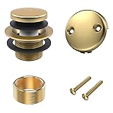All Metal Tip-Toe Bathtub Drain Kit with Two-Hole
