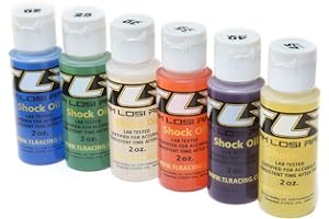 TEAM LOSI RACING SIL Shock Oil 6 Pack 20-45WT 195-610CST 2OZ TLR74020 Electric Car/Truck Option Parts