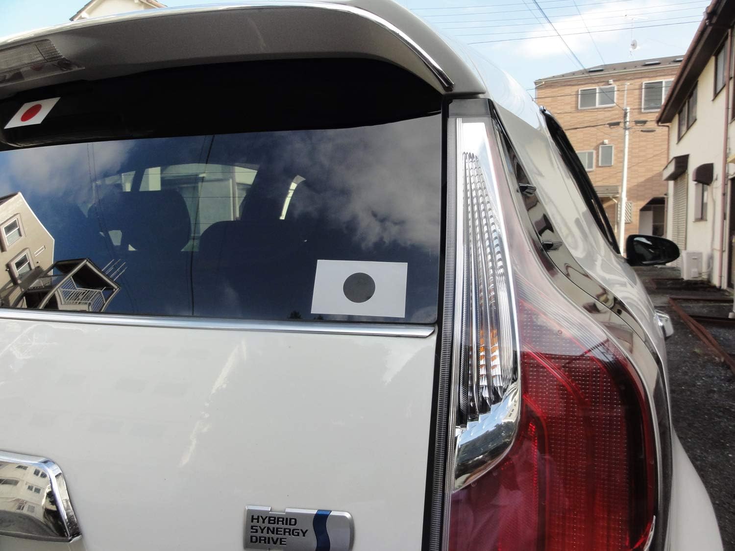 Amazon 向島自動車用品製作所 日本 日の丸 国旗 ステッカー モノトーン 日本製 縦5 0 横8 0cm Mys 003t ステッカー デカール 車 バイク