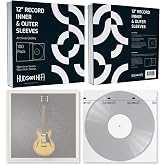 Hudson Hi-Fi 50x Inner &amp; 50x Outer Protective Sleeves for Vinyl &amp; Records Cover Art - Blocks Scratches, Static, Dust, Damage - Acid-Free, Smooth Slide - Fits Single Double Gatefold LP Sleeve