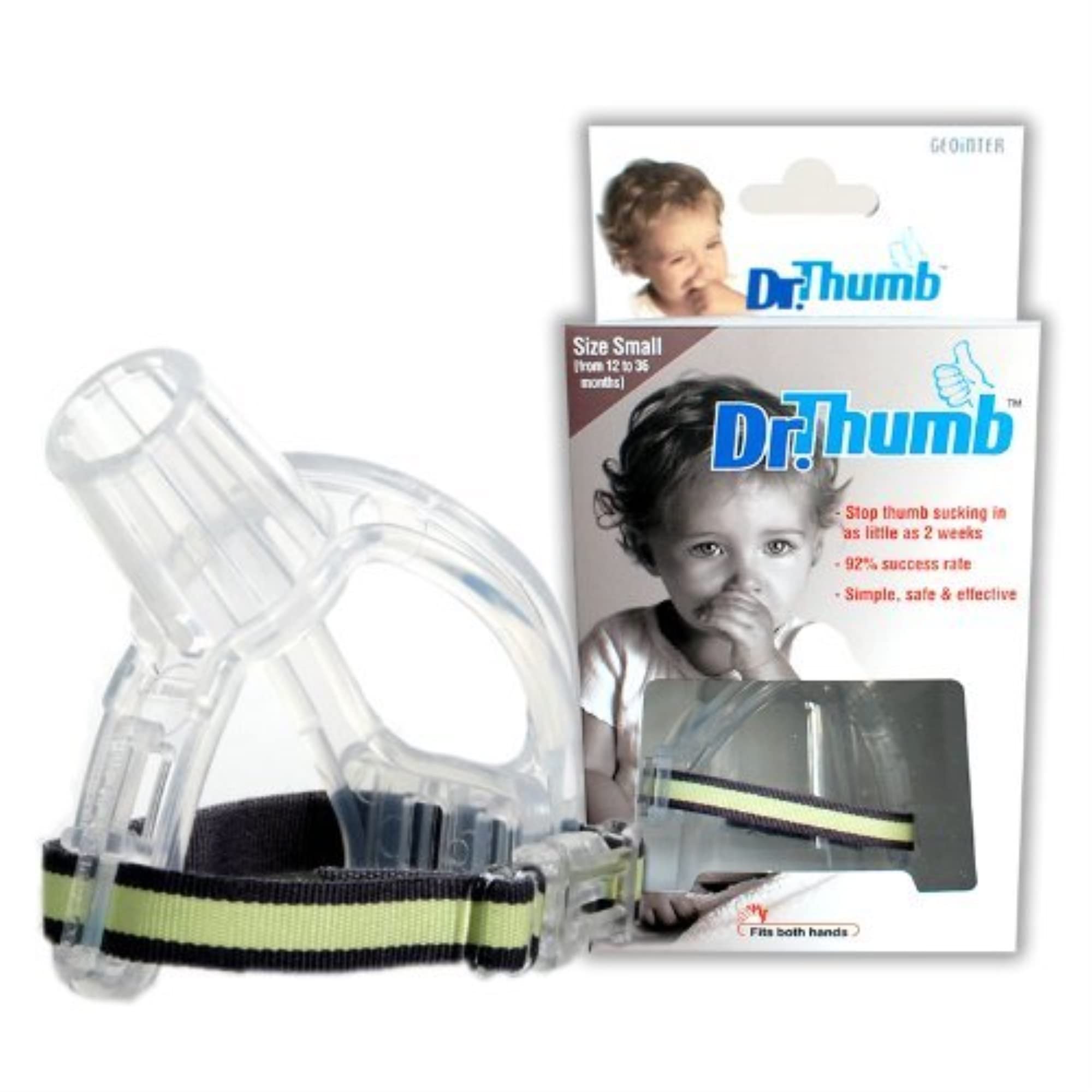 Dr Thumb - The original thumb sucking treatment kit. Break the habit in 2 weeks. (Small (12-36 Months))