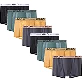 LuxeCore Men's Breathable Boxer Briefs with Mesh Panels, 8-Pack, Multi-Color