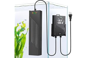 hygger Aquarium Heater with Intelligent Temperature Controller, 1000W for 130-260 Gallon Submersible Fish Tank Heater with Leaving Water Automatically Stop Heating System, for Freshwater Saltwater