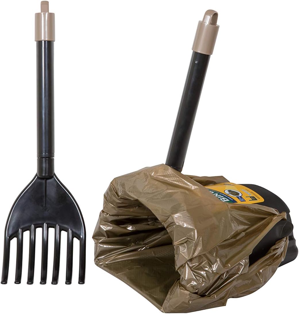 Petmate 70067 Arm & Hammer Swivel Bin & Rake Pooper Scooper, Scented Bags included, One Size, Black/Penny : Litter Scoops : Pet Supplies