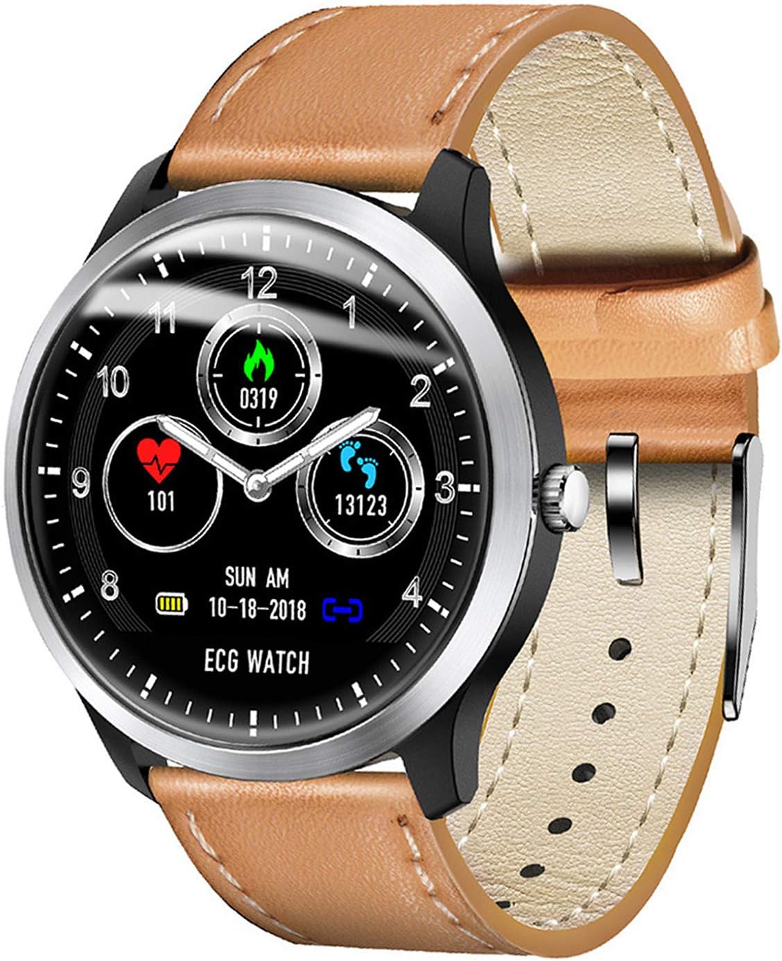 Smart Watch ECG PPG Heart Rate Blood Pressure Monitor Step Counter Calorie Sleep Tracker iOS Smartwatch Android