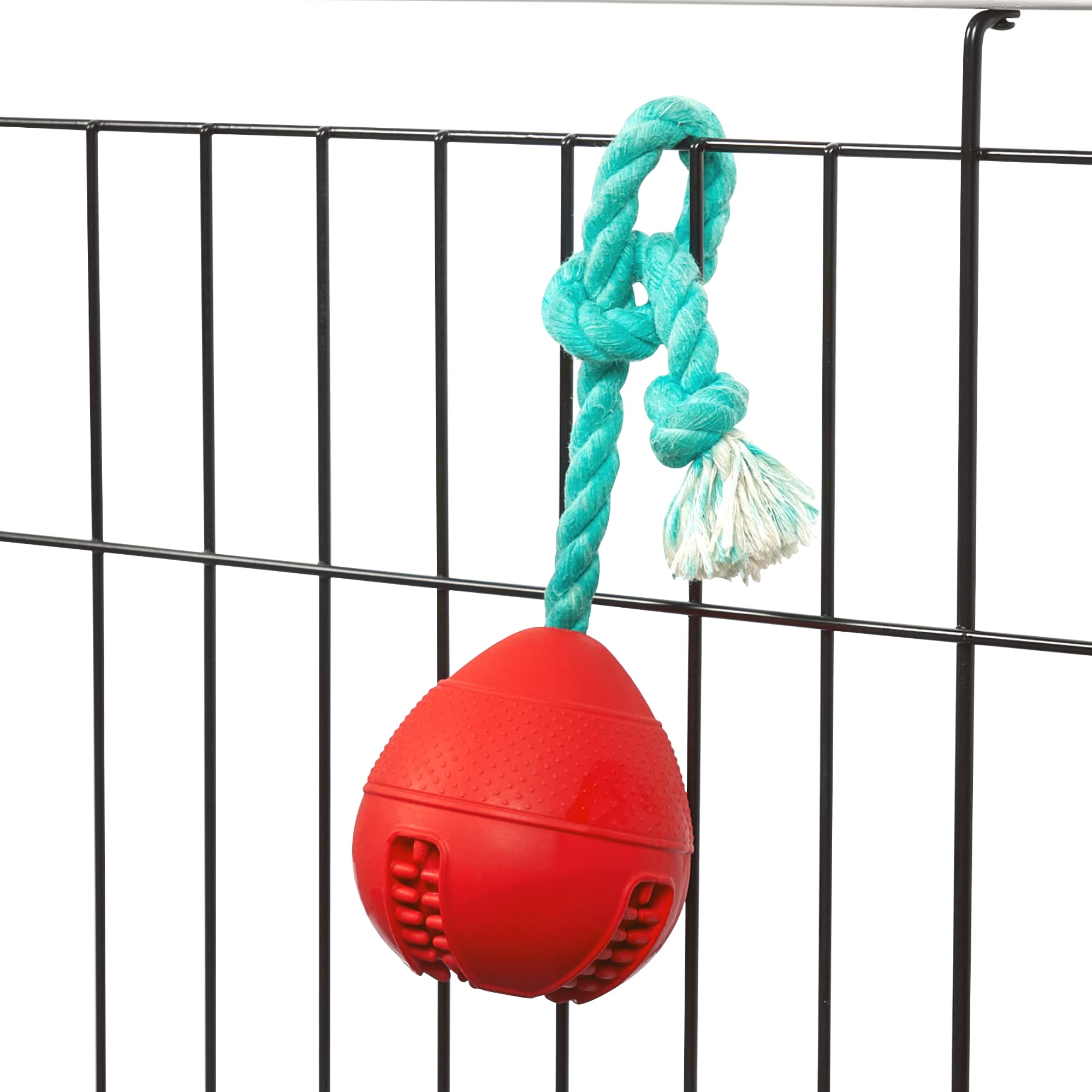 FOSSA Interactive Dog Toys, Crate Training Aids for Puppies, Puzzle Treat Dispenser with Rope, Multifunctional Dog Toys - for Reduce Dog Boredom and Anxiety, Dog Teeth Cleaning & Chew Toy