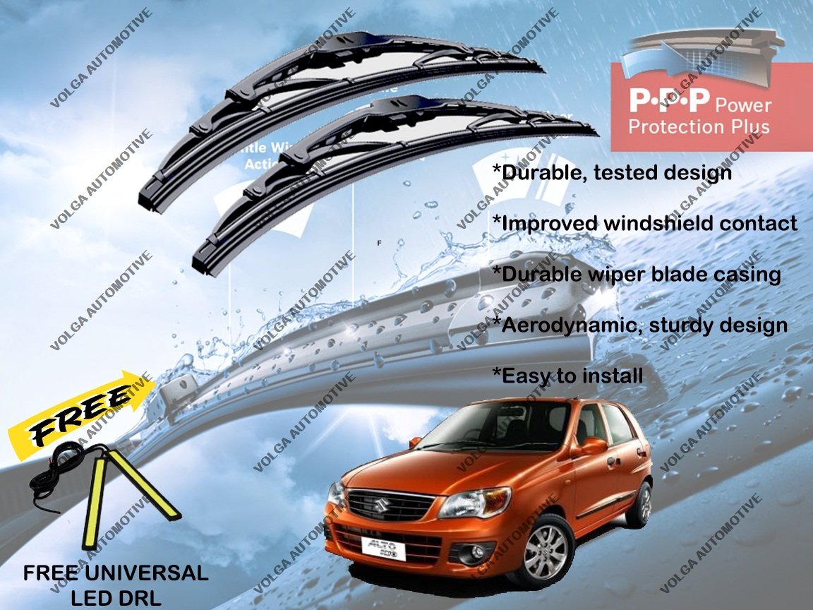 ORIGINAL Volga Car Wiper Blades for Maruti Alto K10 Set of 2 Amazon