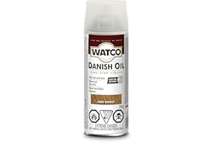 Watco Danish Oil One-Step Wood Finish, Dark Walnut, 319g Aerosol Spray